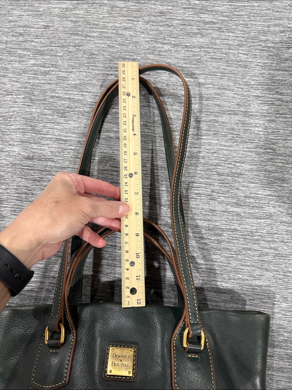 Dooney & Bourke NWT Teal Florentine Leather Leighton Tote - Picture 5 of 11
